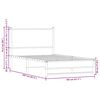 vidaXL Metal Bed Frame without Mattress Brown Oak 100x200 cm