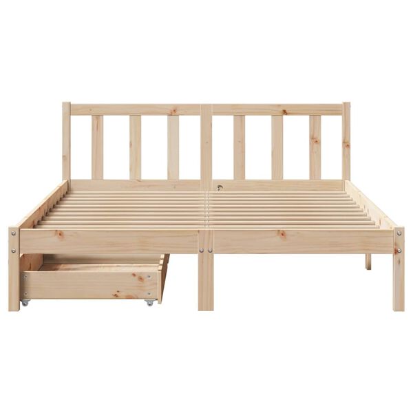 vidaXL Bed Frame without Mattress 120x200 cm Solid Wood Pine