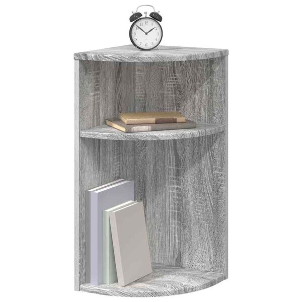 vidaXL End Table Grey Sonoma 29.6 x 29.6 x 60 cm Engineered Wood