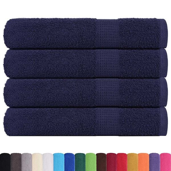 vidaXL Sauna Towels "FROGN" 4 pcs Navy Blue 80x200 cm 360 gsm