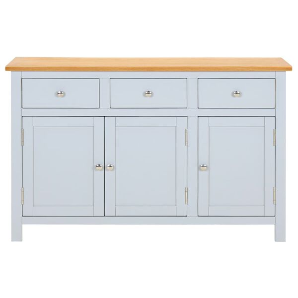vidaXL Sideboard 110x33.5x70 cm Solid Oak Wood