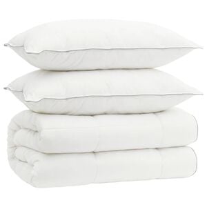 vidaXL Duvet and Pillow Set 3 pcs 200x200 cm 4 Seasons 140+220 GSM