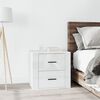 vidaXL Bedside Cabinet High Gloss White 50x39x47 cm
