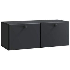 vidaXL Wall-Mounted TV Cabinet Black 78.5 x 31 x 30 cm Engineered Wood