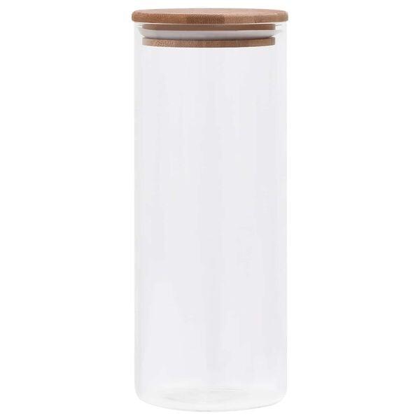 vidaXL Glass Jar 10 pcs Transparent 8.5 x 8.5 x 21.5 cm Glass