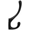 vidaXL Clothes Hook 12 pcs Black 102 x 29 x 47mm Zinc Alloy