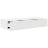 vidaXL Wall Shelf with Drawers White 100x36x19 cm Engineered Wood