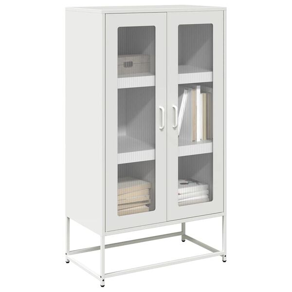 vidaXL Highboard White 68x39x123 cm Steel