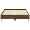 vidaXL Bed Frame No Mattress Brown Oak 120x200 cm Engineered Wood