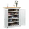 vidaXL Shoe Cabinet White 86 x 38.5 x 1080 cm Solid Pine Wood