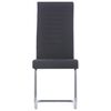 vidaXL Cantilever Dining Chairs 2 pcs Black Fabric