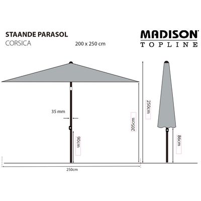 Madison Parasol Corsica 200x250 cm Grey