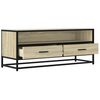 vidaXL TV Cabinet Sonoma Oak 100x34.5x40 cm Engineered Wood and Metal