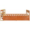 vidaXL Bed Frame without Mattress Wax Brown 140x190 cm Solid Wood Pine