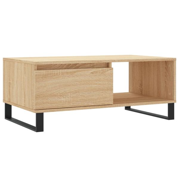 vidaXL Coffee Table Sonoma Oak 90x50x36.5 cm Engineered Wood