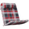 vidaXL Chair Cushions 2 pcs Red Check 58 x 77 x 4.5 cm Oxford Fabric