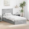 vidaXL Storage Bed Concrete Grey 75 x 190 cm Engineered Wood