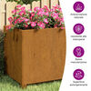 vidaXL Planters with Legs 2 pcs Rusty 50x50x50 cm Corten Steel