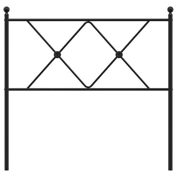 vidaXL Metal Replace Headboard Black 90cm