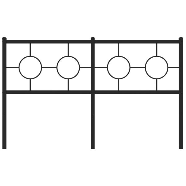 vidaXL Metal Replace Headboard Black 140 cm