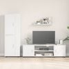 vidaXL TV Cabinet Set Wall-mounted 4 pcs White Engineered wood