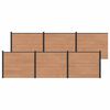 vidaXL Fence Panel 6 pcs WPC and Aluminium Brown
