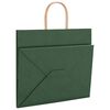 vidaXL Paper Bags 50 pcs with Handles Green 32x22x28 cm