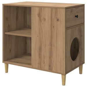 vidaXL Cat House Artisan Oak 72 x 42.5 x 70 cm Engineered Wood