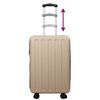 vidaXL Suitcase Folding Champagne 50 x 30 x 76 cm ABS Plastic