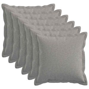 vidaXL Cushion Cover 6 pcs HOUTEN Cloud Grey 30 x 30 cm Faux Linen