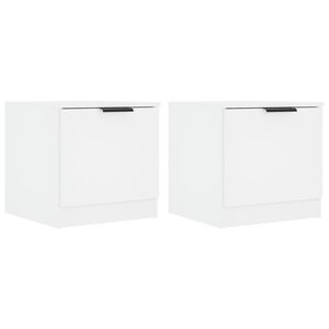 vidaXL Bedside Cabinets 2 pcs White 40x39x40 cm