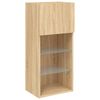 vidaXL TV Cabinet with LED Lights Sonoma Oak 40.5x30x90 cm