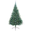 vidaXL Artificial Pre-lit Christmas Tree Green 210 cm PVC