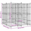 vidaXL Outdoor Dog Kennel Steel 3.69 m&sup2;