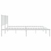 vidaXL Metal Bed Frame without Mattress with Headboard White 120x200cm