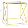 vidaXL Coffee Table Gold 55x55x55 cm Stainless Steel and Glass
