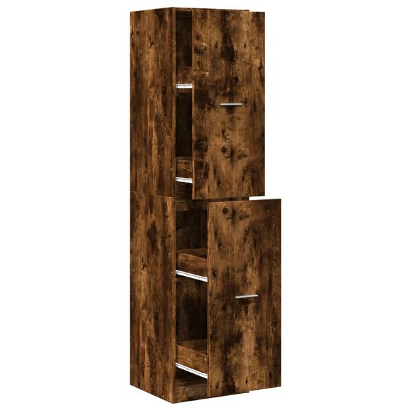 vidaXL Apothecary Cabinet&nbsp;Smoked Oak 40x41x174.5 cm Engineered Wood