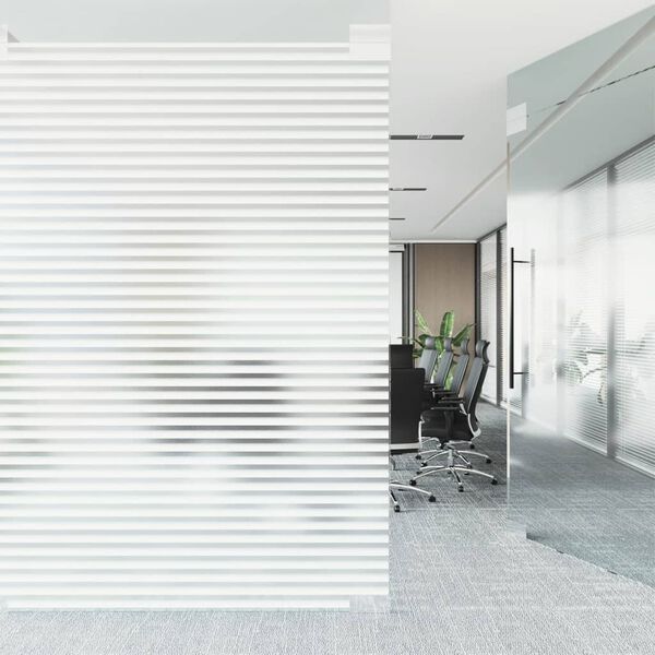 vidaXL Window Film Frosted Stripes Pattern 45x500 cm PVC