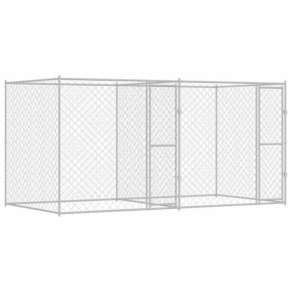 vidaXL Dog Cage Silver 400 x 200 x 200 cm Galvanised Steel