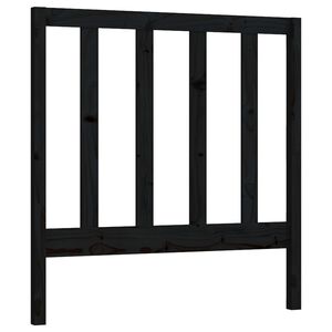 vidaXL Bed Headboard Black 95x4x100 cm Solid Wood Pine