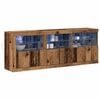 vidaXL LED Sideboard Old Wood 181 x 37 x 67 cm Engineered Wood