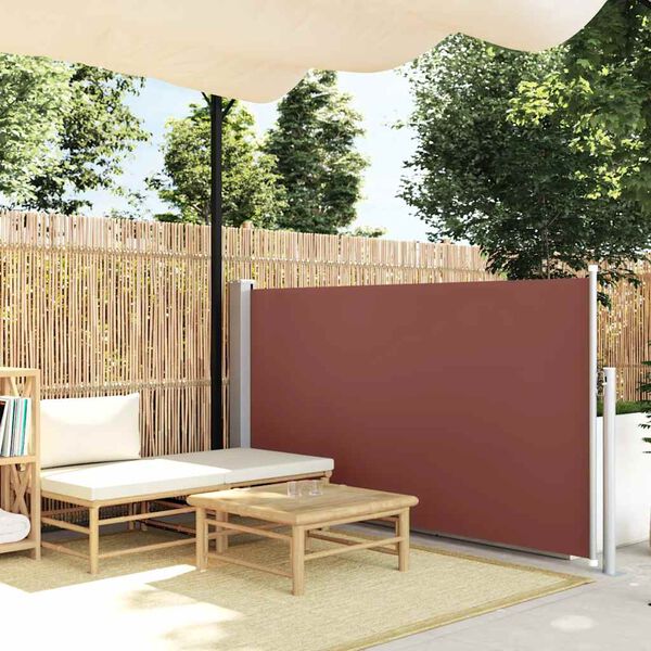 vidaXL Retractable Side Awning 120 x 300 cm Brown