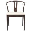 vidaXL Dining Chair 2 pcs Light Brown and Light Solid Rubber Wood