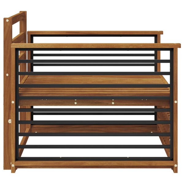 vidaXL 2 Piece Sofa with Armrests Solid Acacia Wood Natural