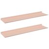 vidaXL Floating Shelf 2 pcs Pink 80 x 18 x 2.5 cm Steel