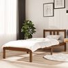 vidaXL Bed Frame without Mattress Honey Brown Solid Wood 75x190 cm Small Single