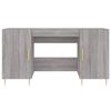 vidaXL Desk Grey Sonoma 140x50x75 cm Engineered Wood