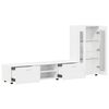 vidaXL TV Cabinet Set FLORIN High Gloss White Engineered Wood