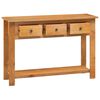 vidaXL Console Table 110x35x75 cm Solid Oak Wood