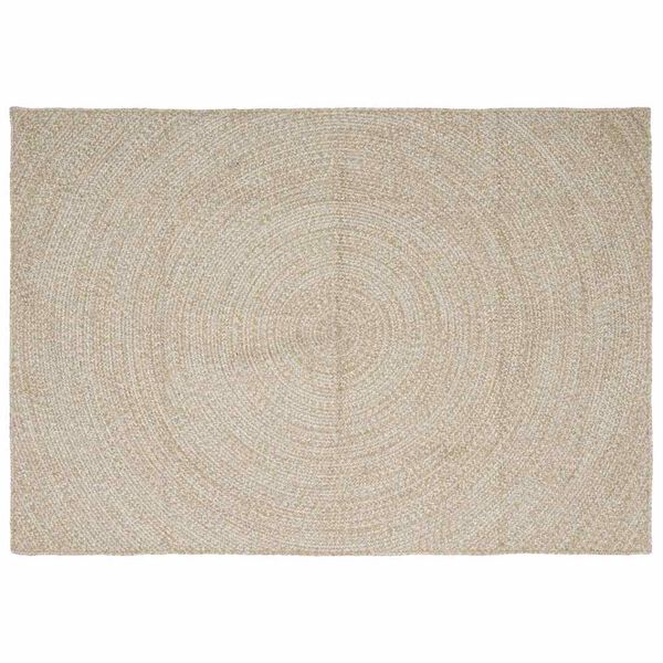 vidaXL Area Rugs Rectangular Natural and White 160 x 230 cm Jute